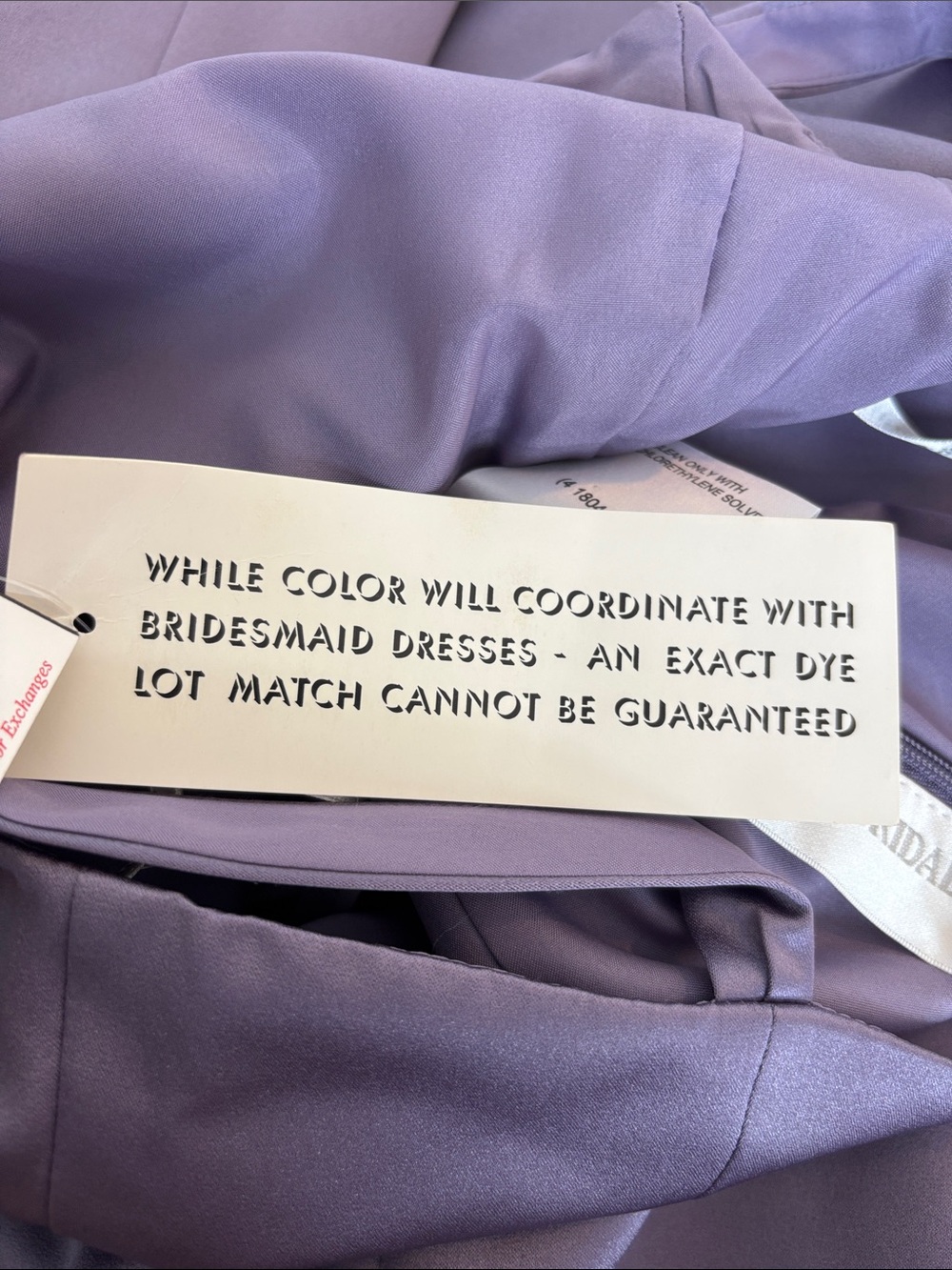 NWT! David's Bridal Lavender Satin Gown with Side Bow - Picture 10 of 10